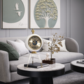 Timeless Sphere Tripod Table Clock - White