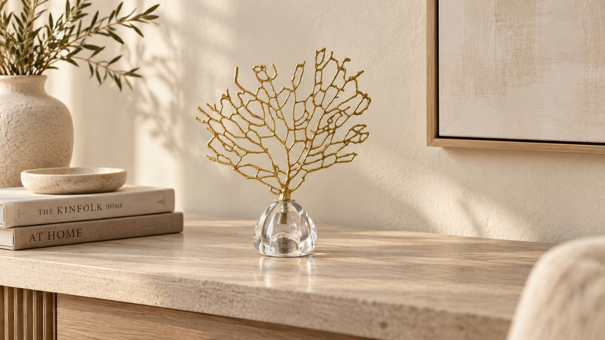 Crystal Fortune Tree styled on a console