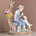 Innocent Bonds Collectible – Porcelain Boy & Puppy Figurine